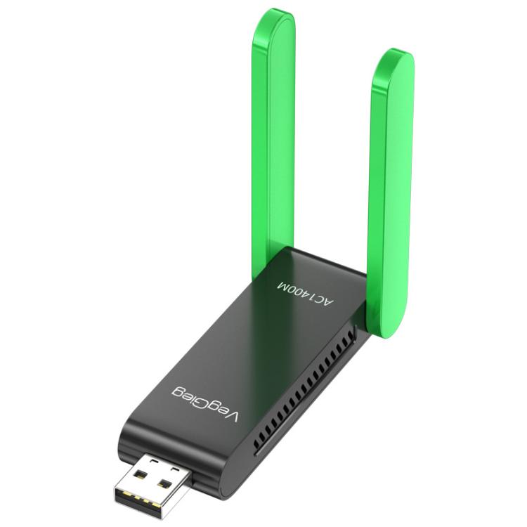 VegGieg 1400Mbps Dual Band WIFI 6 USB Wireless Adapter Driver-Free Network Card  for Desktop PC/Laptop