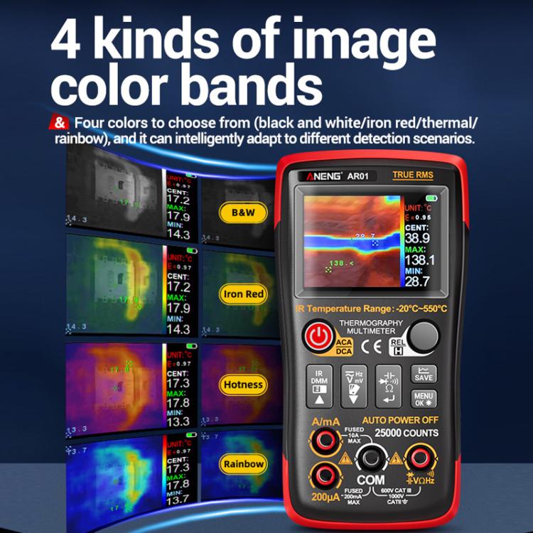 ANENG 2 In 1 HD Infrared Thermal Imager Digital Multimeter