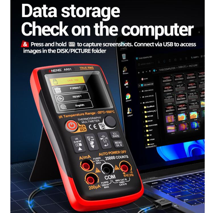 ANENG 2 In 1 HD Infrared Thermal Imager Digital Multimeter