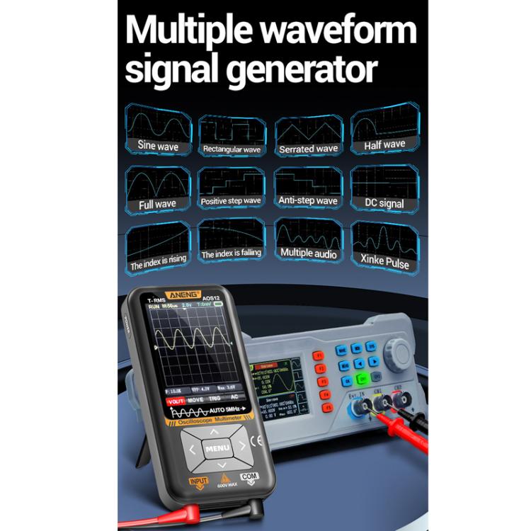 ANENG 2 In 1 Handheld Color Screen Oscilloscope Digital Multimeter