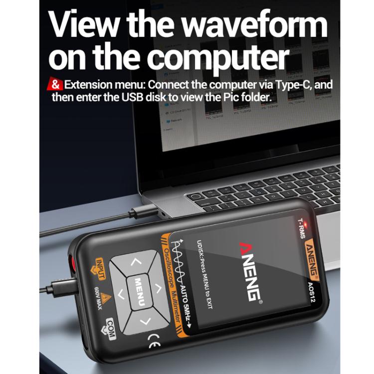 ANENG 2 In 1 Handheld Color Screen Oscilloscope Digital Multimeter