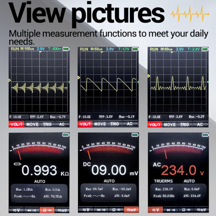 ANENG 2 In 1 Handheld Color Screen Oscilloscope Digital Multimeter
