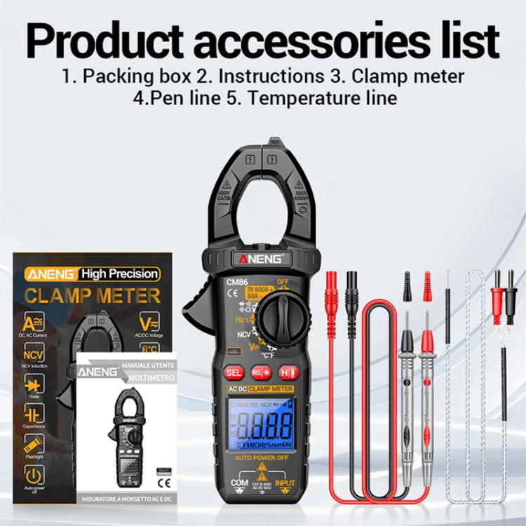 ANENG AC/DC Digital Intelligent Clamp Multimeter