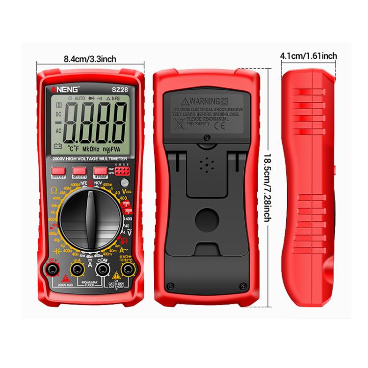 ANENG 2000V High Voltage High Precision Photovoltaic Digital Multimeter