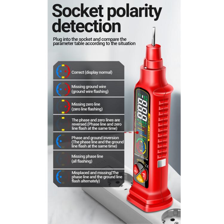 ANENG Multi-Function Power Socket Digital Phase Meter