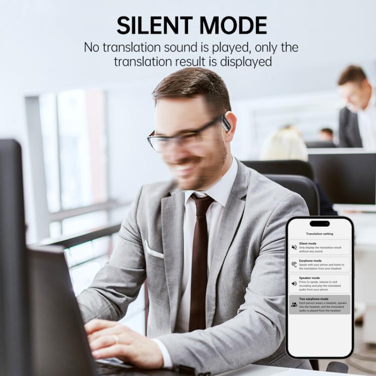 144 Languages AI Smart Translation Bluetooth Earphones With Digital Display Charging Case