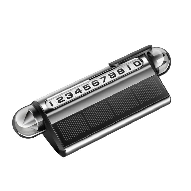 Solar Charging LED Light Temporary Parking Sign Safety Hammer