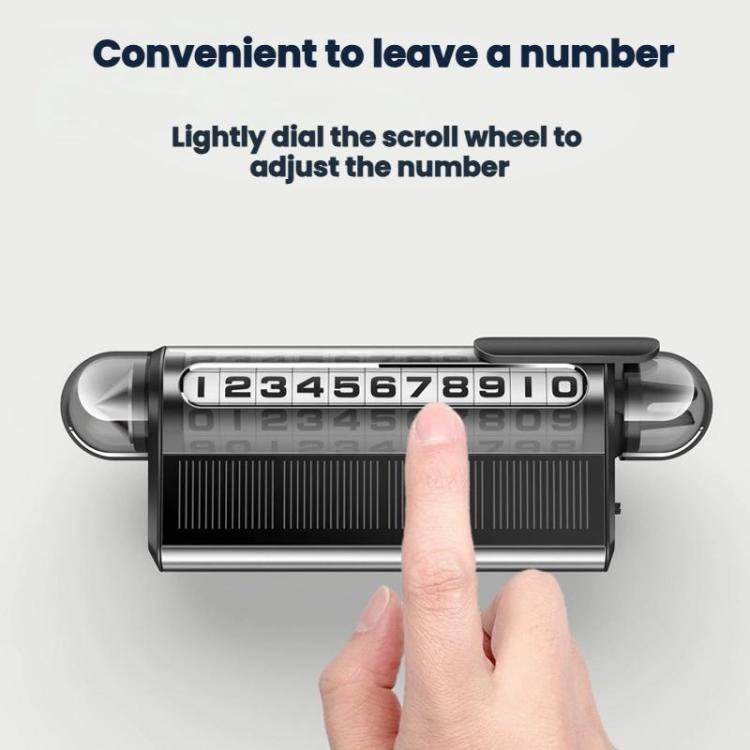 Solar Charging LED Light Temporary Parking Sign Safety Hammer