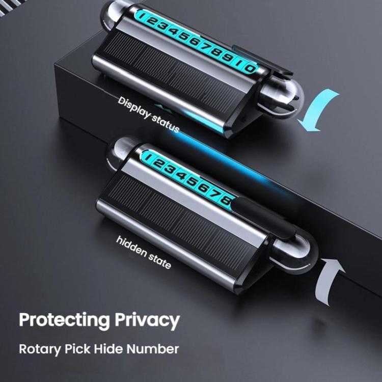 Solar Charging LED Light Temporary Parking Sign Safety Hammer