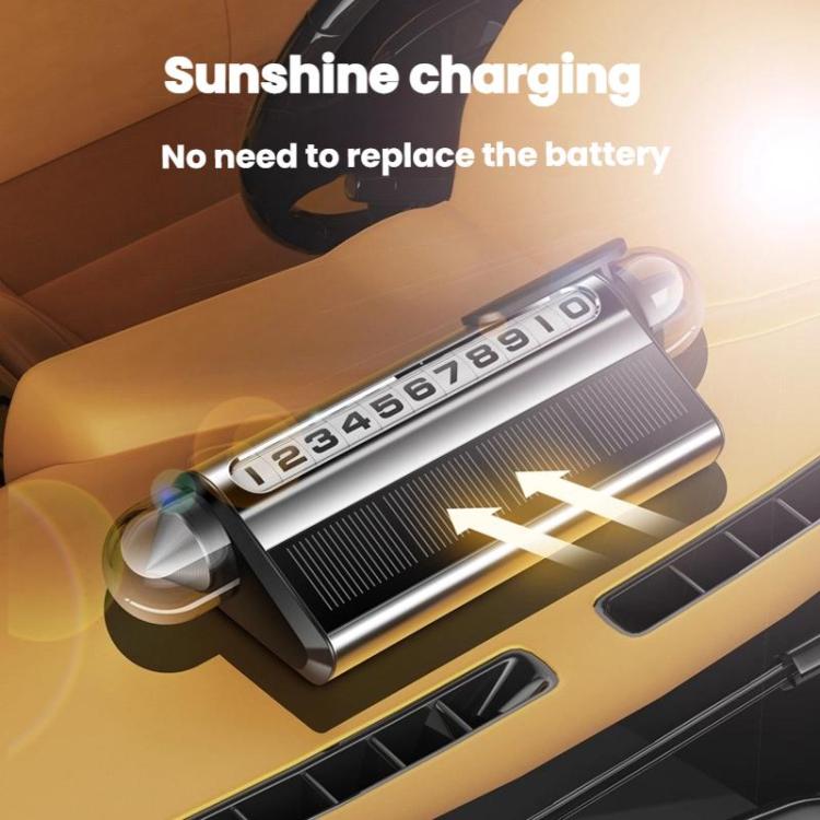 Solar Charging LED Light Temporary Parking Sign Safety Hammer