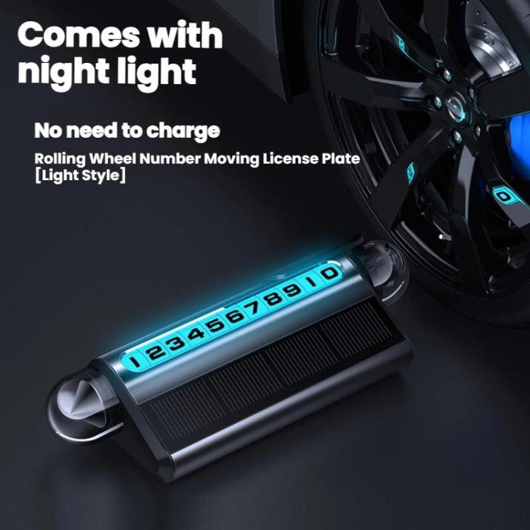 Solar Charging LED Light Temporary Parking Sign Safety Hammer