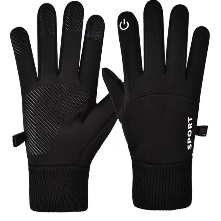 Outdoor Fleece-Lined Non-Slip Warm Cycling Touchscreen Gloves