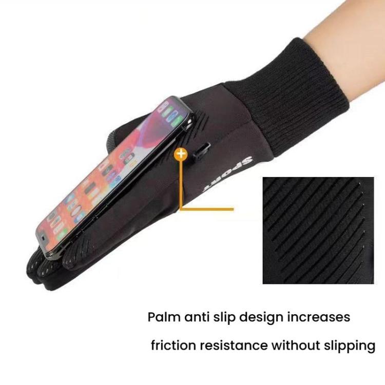 Outdoor Fleece-Lined Non-Slip Warm Cycling Touchscreen Gloves