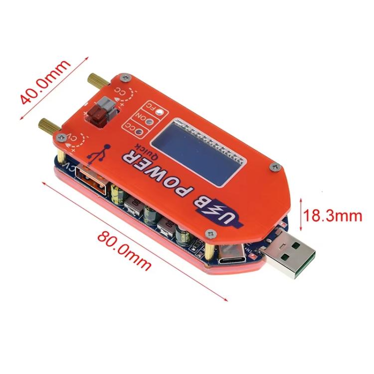USB 15W Adjustable Power Supply Module LCD Display Mobile Boost Cable