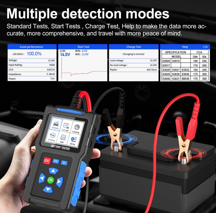 12/24V Multi-Function Car Battery Fault Diagnosis Tester