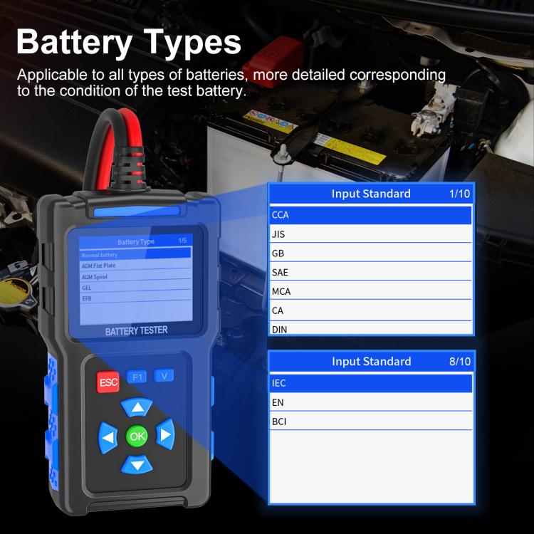 12/24V Multi-Function Car Battery Fault Diagnosis Tester