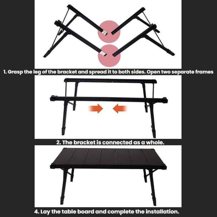 CLS Outdoor Aluminum Egg Roll Table Camping Folding Table