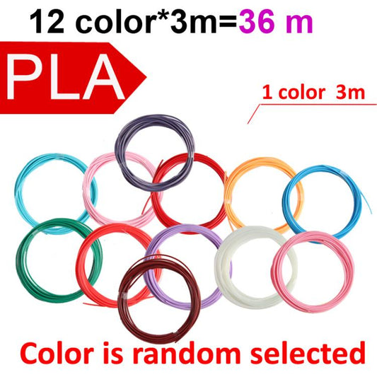 PLA 3D Printer Filament 1.75mm Multicolor Filament Bundle for 3D Pen & Crafting