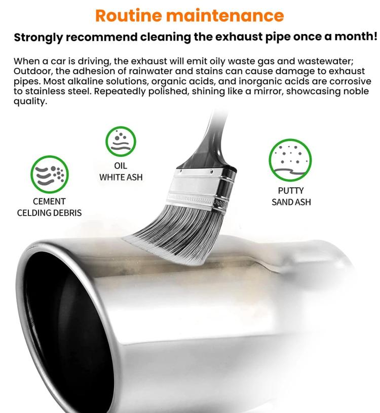 76MM Automotive Stainless Steel Double-layer Muffler Exhaust Pipe