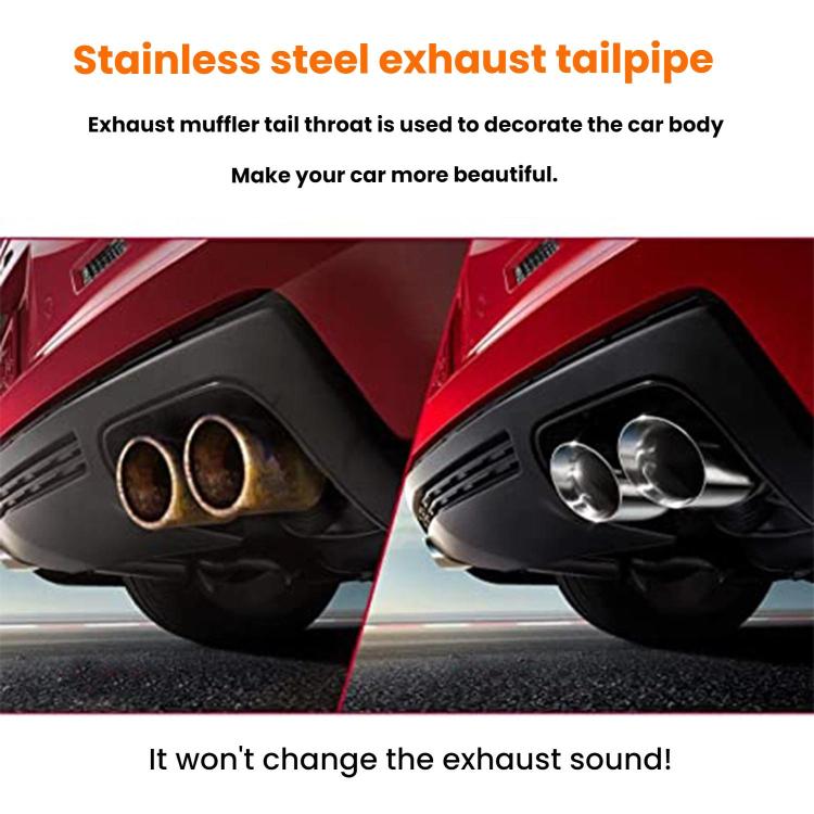76MM Automotive Stainless Steel Double-layer Muffler Exhaust Pipe