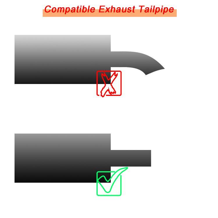 Car Inclined Stainless Steel Muffler Exhaust Pipe