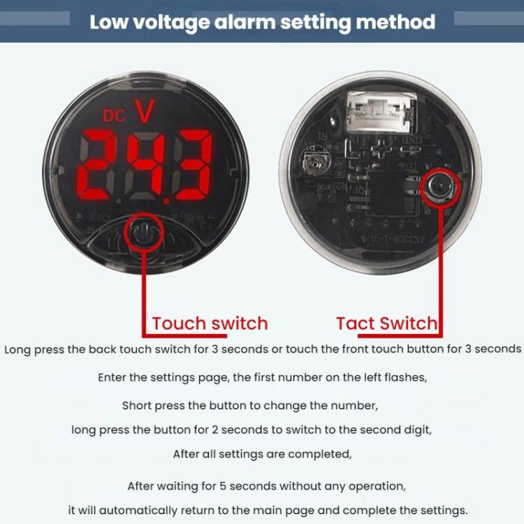 LED Digital Display Circular Voltage Meter