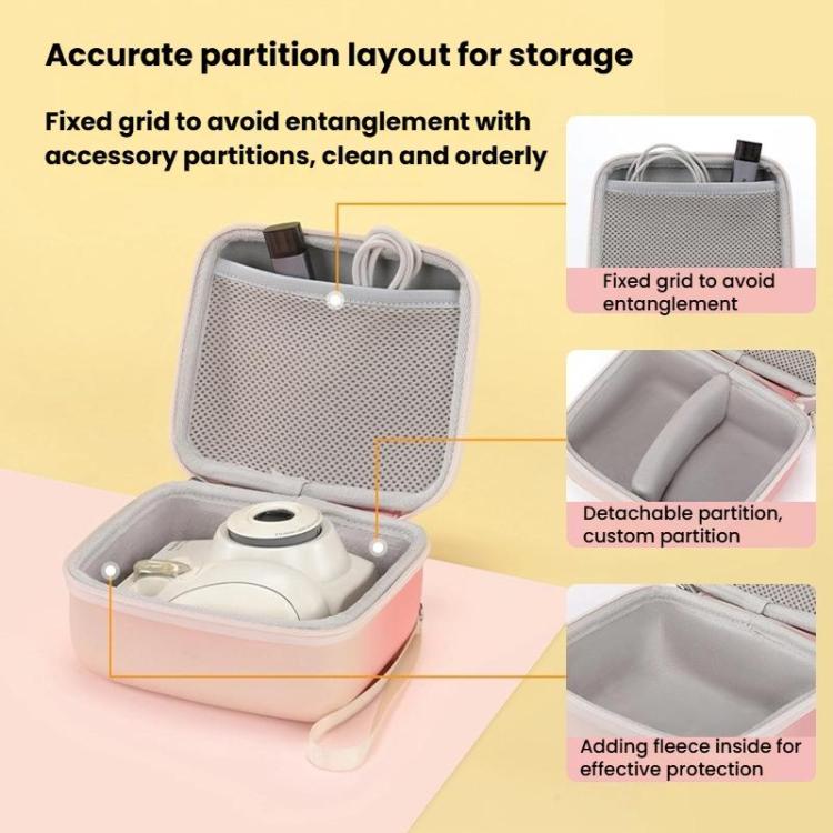 Cwatcun D218 Large Handheld Instant Camera Bag Portable Lightweight CCD Storage Bag