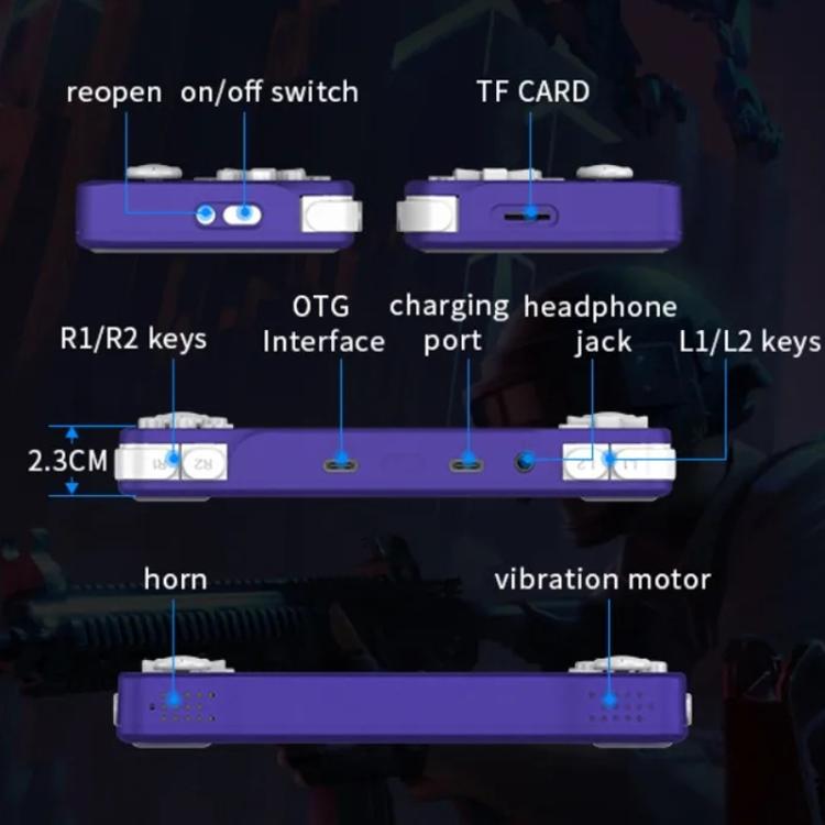 XF35H 3.5-Inch Retro Handheld Game Console With Linux System And RGB Light Pocket Video Game Player