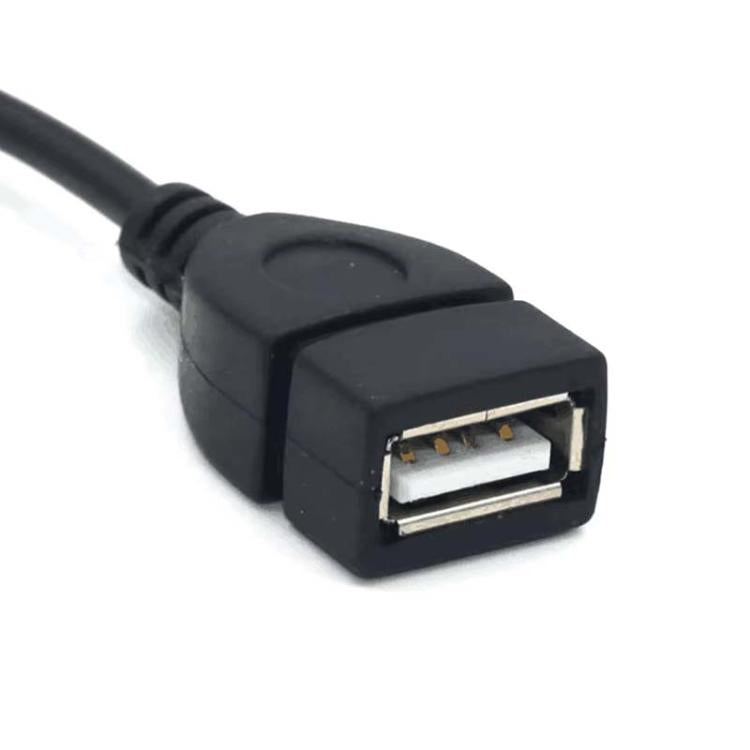 10pcs 3.5mm Male Round Head To USB 2.0 Female USB Disk Car MP3 Data Transmission Cable