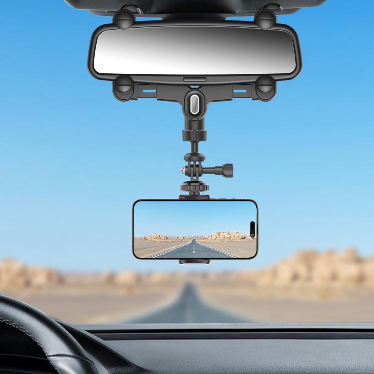 Car Rearview Mirror Bracket Camera Mobile Phone Fixing Base Accessories