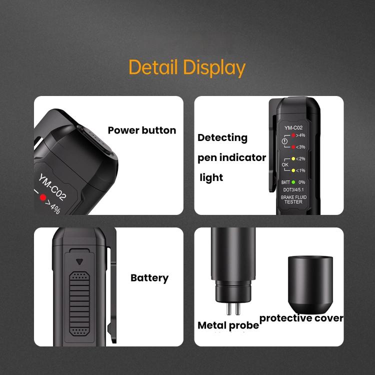 Automobile Brake Oil Detection Pen Brake Fluid Moisture Tester