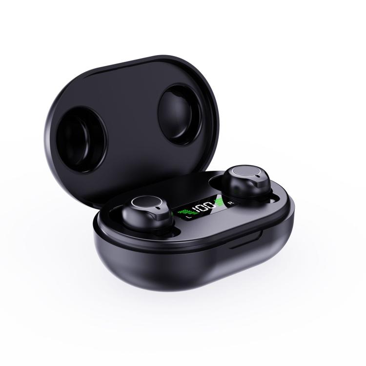 Wireless Invisible Hearing Aid With Digital Display Charging Case & Touch Control