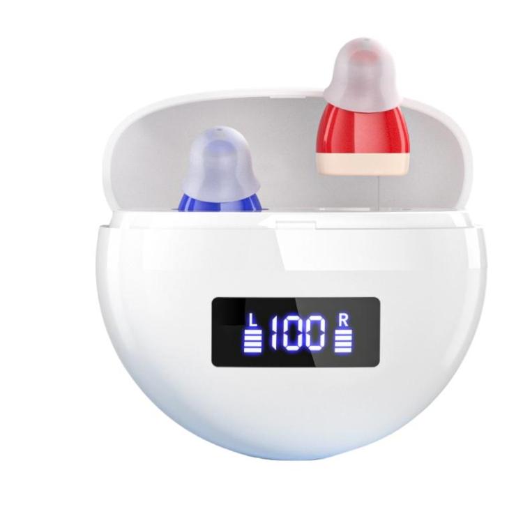 Hearing Aids With Digital Display Charging Case Noise Cancelling Invisible In-Ear Sound Amplifier