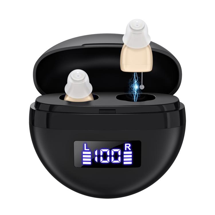 Hearing Aids With Digital Display Charging Case Noise Cancelling Invisible In-Ear Sound Amplifier