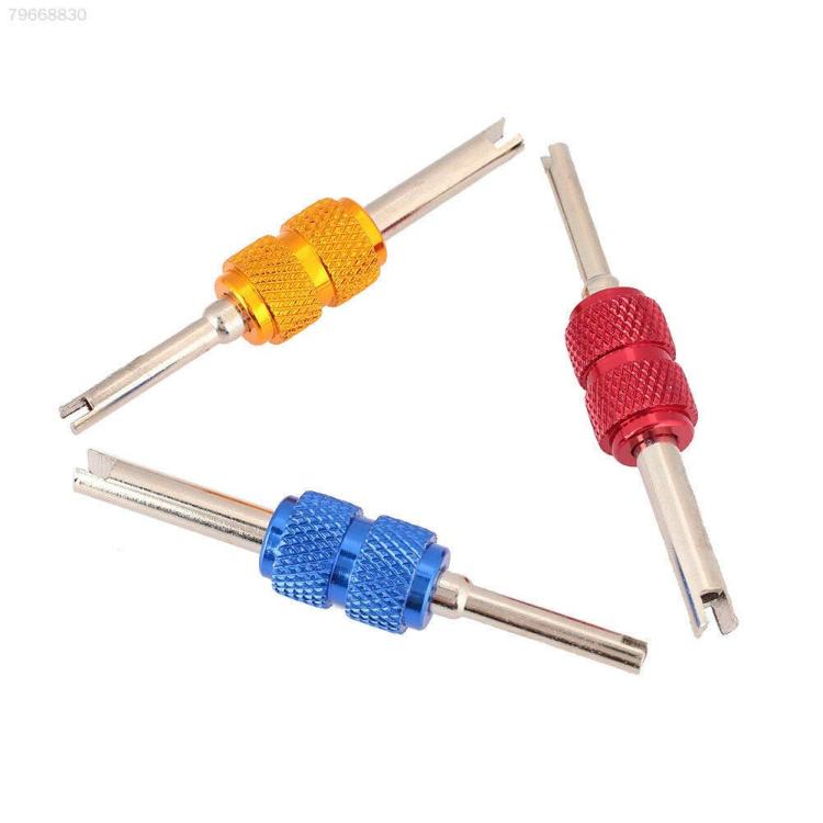 5pcs Aluminum Alloy Car Air Conditioner Valve Core Installation Removal Double-Head Wrench