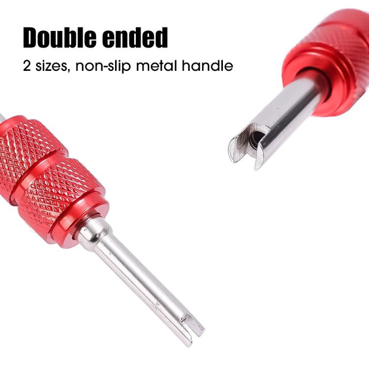 5pcs Aluminum Alloy Car Air Conditioner Valve Core Installation Removal Double-Head Wrench