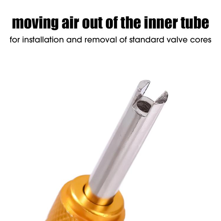 5pcs Aluminum Alloy Car Air Conditioner Valve Core Installation Removal Double-Head Wrench