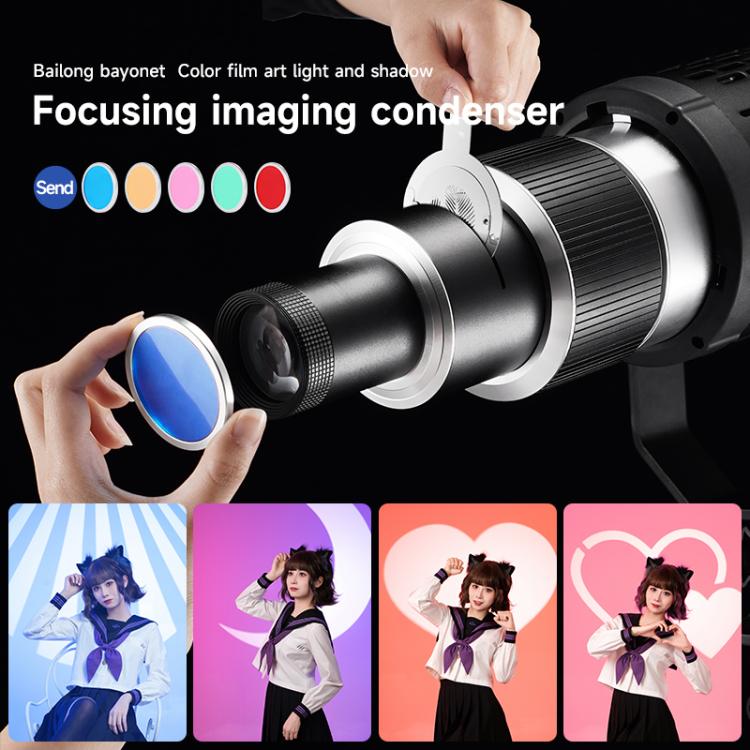 Adjustable Focus DIY Optical Snoot for Bowens Mount Flash Conical Lens Photography Light Modifier