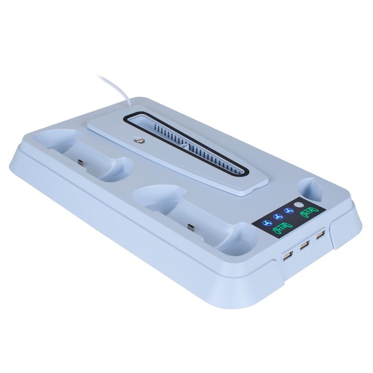 For PS5 Pro / PS5 Slim / PS5 Multifunctional Cooling Base With Dual Handle Charging Dock