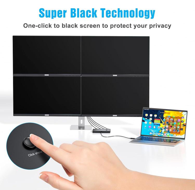 USB / Type-C To 4 HDMI Port Adapter KVM Switch