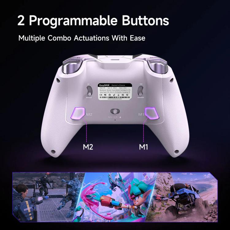 EasySMX D10 Wireless Gaming Controller with Dual-Mode Triggers & TMR Hall Effect Joysticks Charging Dock for PC/Switch/Phone/Steam