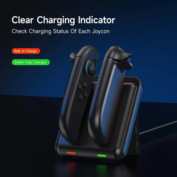 For Nintendo Switch 2 Joy-Con EasySMX Charging Dock with Adjustable Kickstand Dual Controller Charger Station