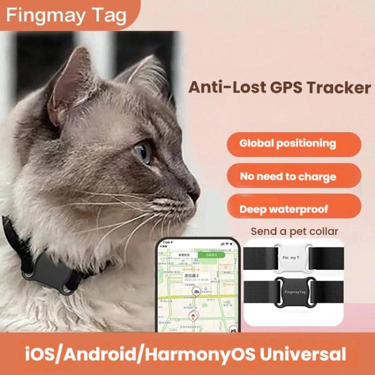 GPS Tracker For Cats & Dogs Global Real-Time Tracking Collar Anti-Loss Waterproof Pet Locator Compatible Findmytag APP