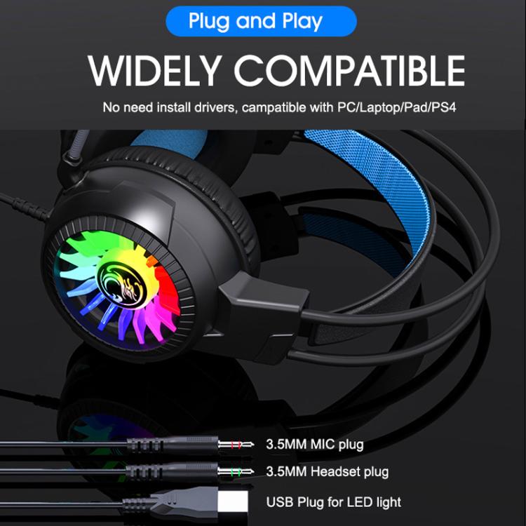 Glowing Headphones Computer Esports Wired Gaming Headset With Microphone
