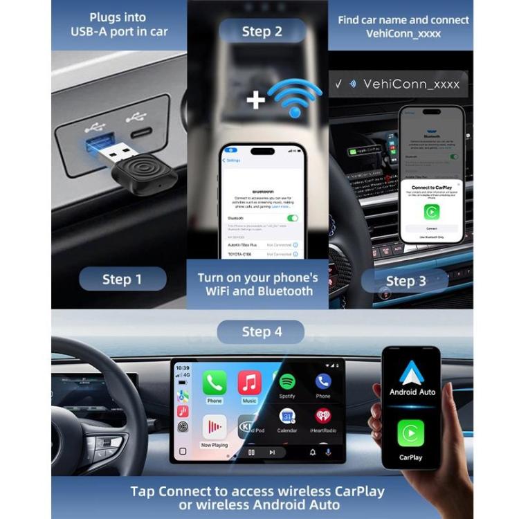 Carlinkit Original Car Wired To Wireless Carplay/Android Auto Internet Box