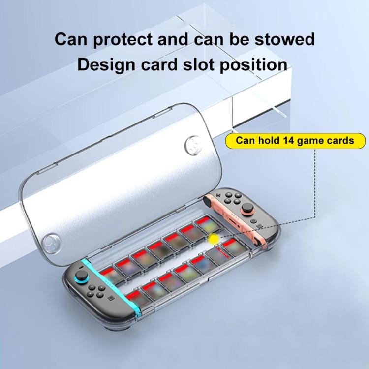 For Nintendo Switch 2 Console Crystal Storage Case Organizer Anti-Scratch Travel Box With 14 Game Card Slots