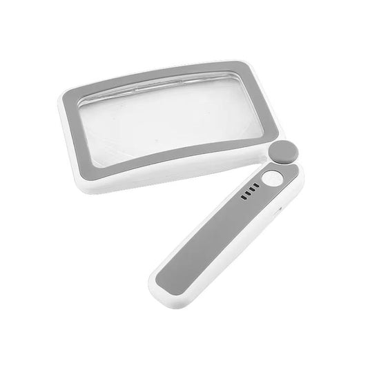 3.5X 12LED Folding Magnifying Glass Handheld Reading Glass With Charge Display