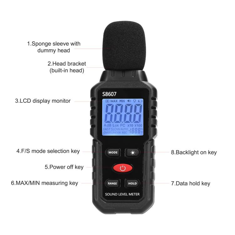 Mini High-Precision Decibel Instrument Environmental Noise Detector