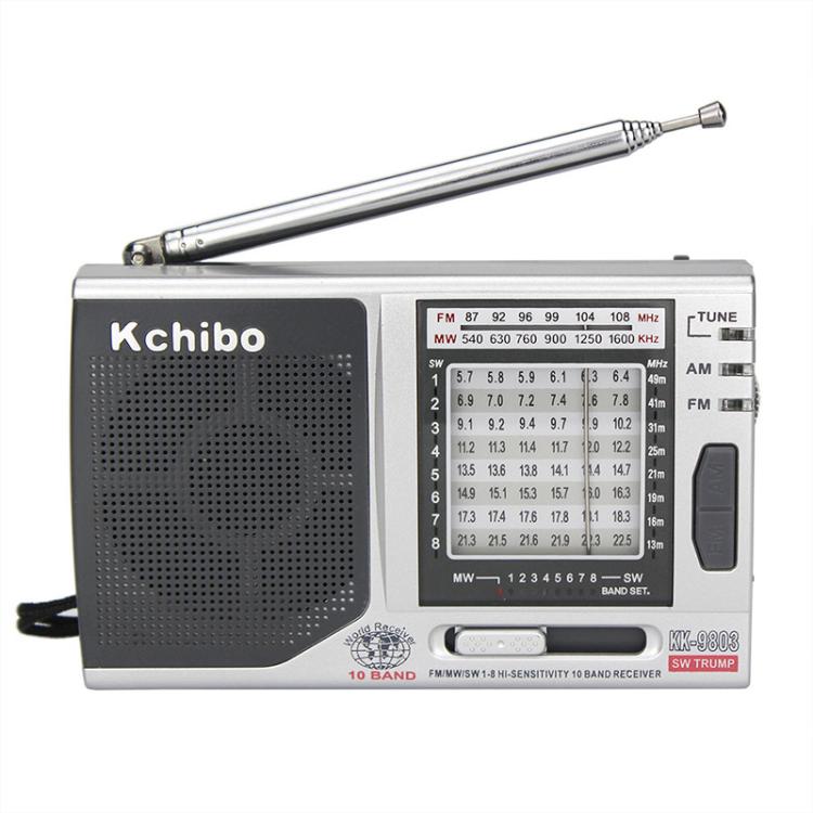 Kchibo 10-Band AM/FM/SW Portable Radio with High-Fidelity Speaker Compact Mini Multi-Band Receiver