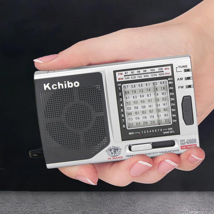 Kchibo 10-Band AM/FM/SW Portable Radio with High-Fidelity Speaker Compact Mini Multi-Band Receiver